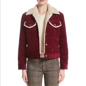 Marc Jacobs Cropped Corduroy Jacket with Faux-Fur